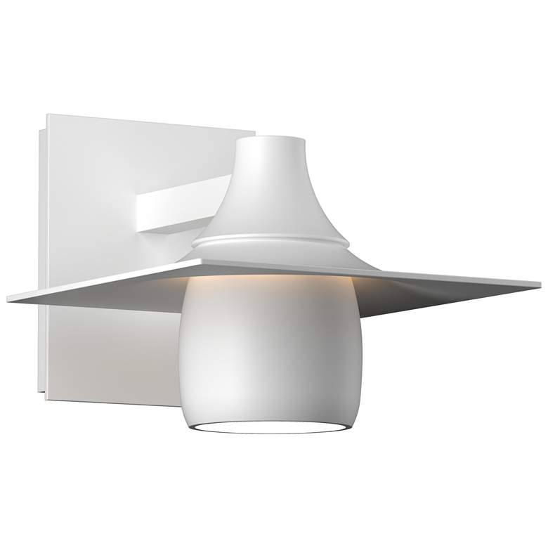 Image 1 Hood 7.9" High Coastal White Dark Sky Outdoor Sconce