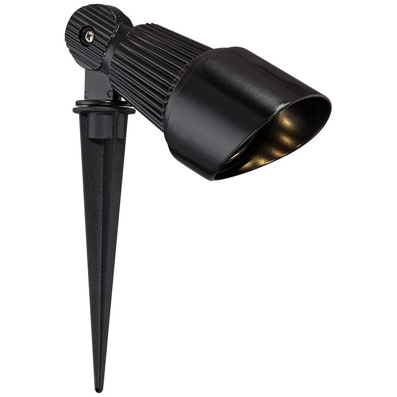 Image 7 Hooded Low Voltage Black 7 1/2 inch High LED Landscape Spotlight more views