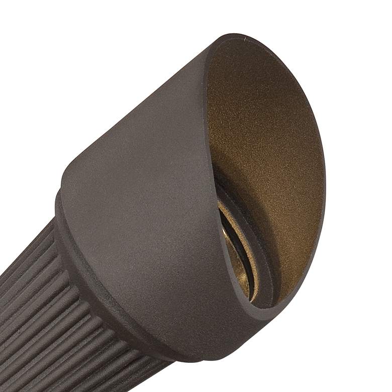 Image 4 Hooded Low Voltage Bronze 7 1/2"H LED Landscape Spotlight more views