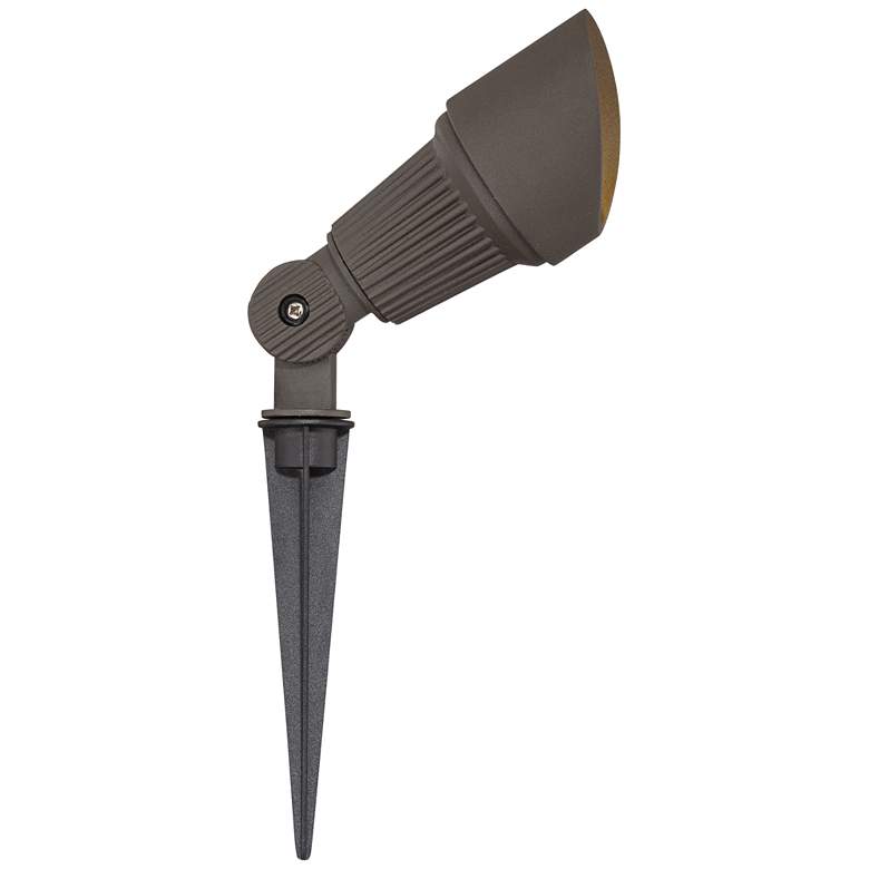 Image 6 Hooded Low Voltage Bronze 7 1/2"H LED Landscape Spotlight more views