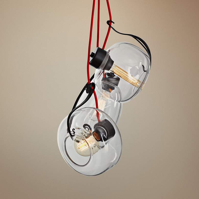 Image 1 Hook, Vine and Sinker 19 1/4" Wide Black 3-Light Pendant