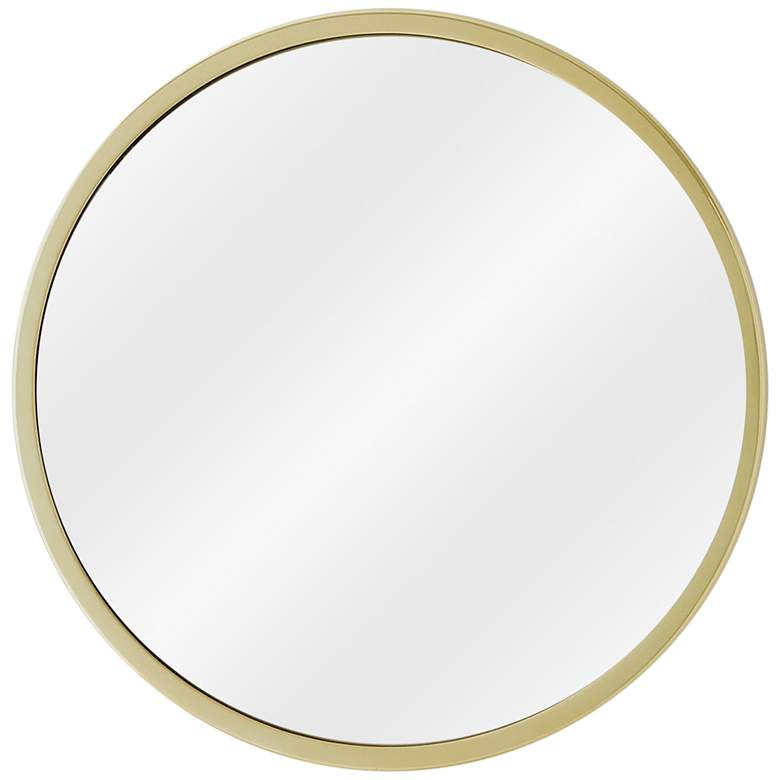 Image 1 Hoop Brass 23 1/2 inch Round Wall Mirror