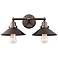 Hooper 8 1/4" High 2-Light Antique Bronze Wall Sconce