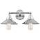 Hooper 8 1/4" High 2-Light Chrome Wall Sconce