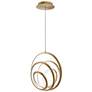 1_Hoopla 13"H x 13"W 1-Light Pendant in Aged Brass