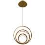 2_Hoopla 13"H x 13"W 1-Light Pendant in Aged Brass more views