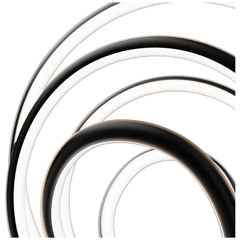 Image 3 Hoopla 13"H x 13"W 1-Light Pendant in Black more views