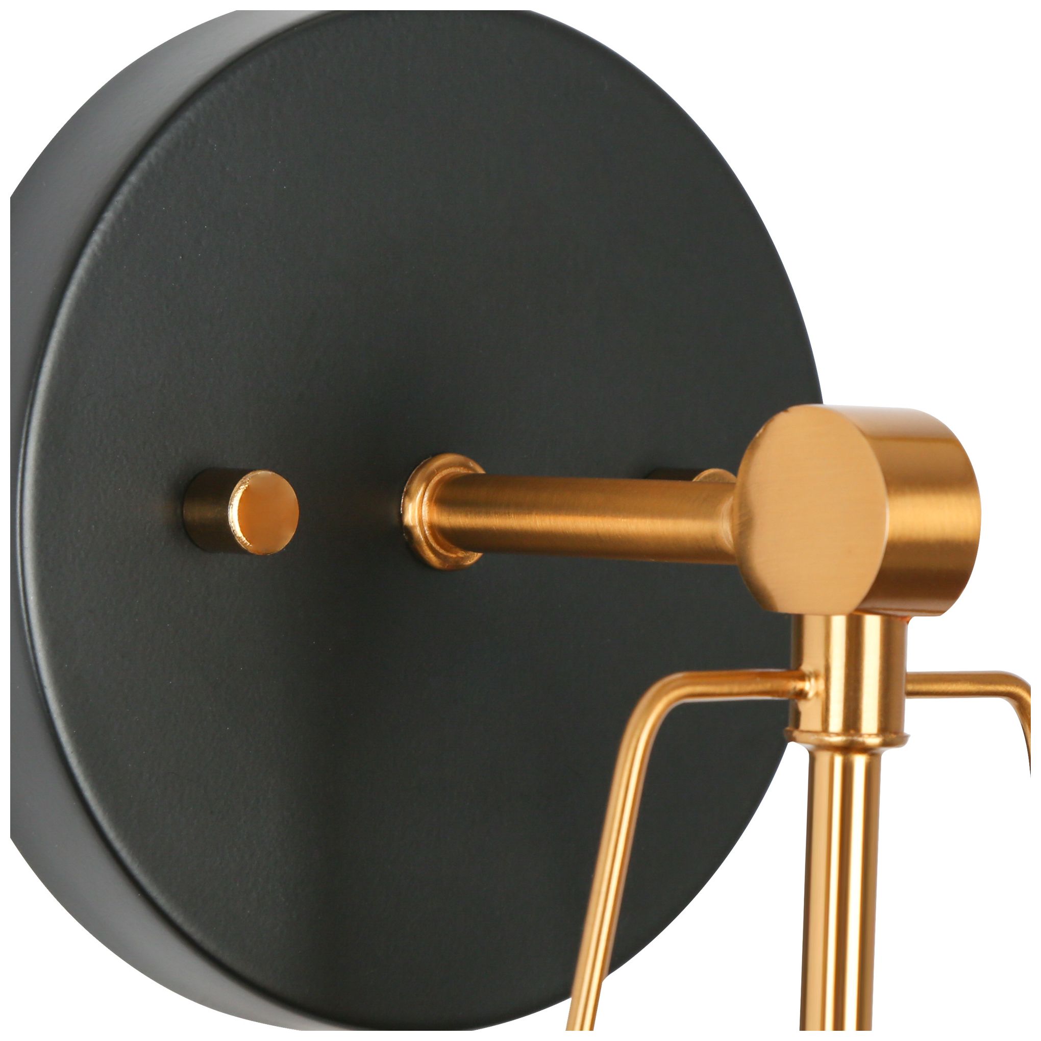 Image 4 Hooplia 4.7"W 1-Light Black Metal Bell Wall Sconce more views