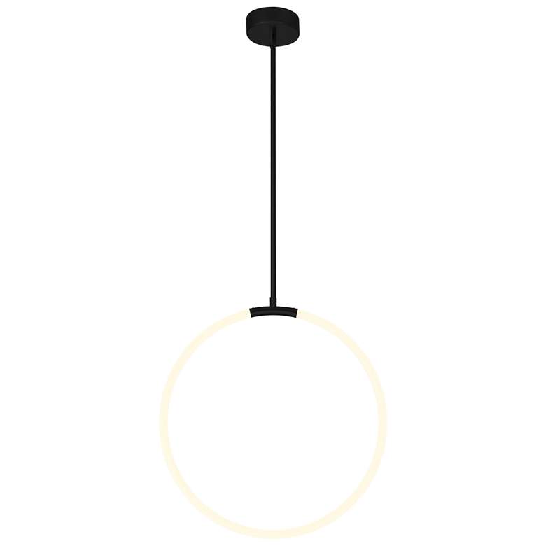 Image 1 Hoops 1 Light LED Chandelier With Black Finish