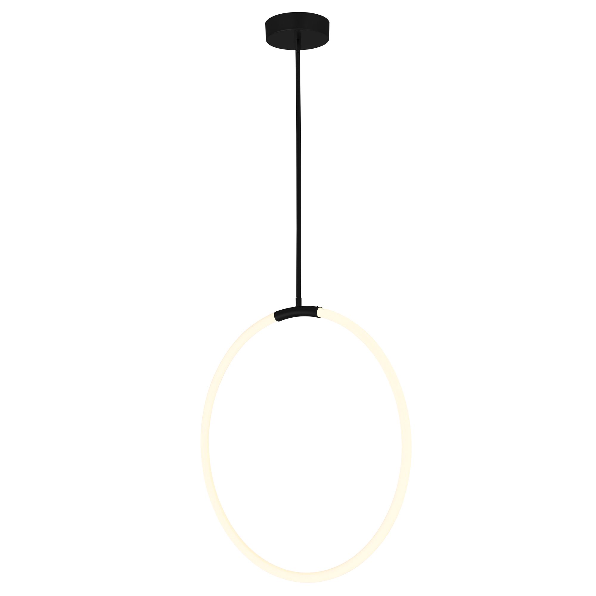 Image 2 Hoops 1 Light LED Chandelier With Black Finish more views