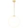 Hoops 1 Light LED Chandelier With Satin Gold Finish