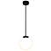 Hoops 1 Light LED Pendant With Black Finish