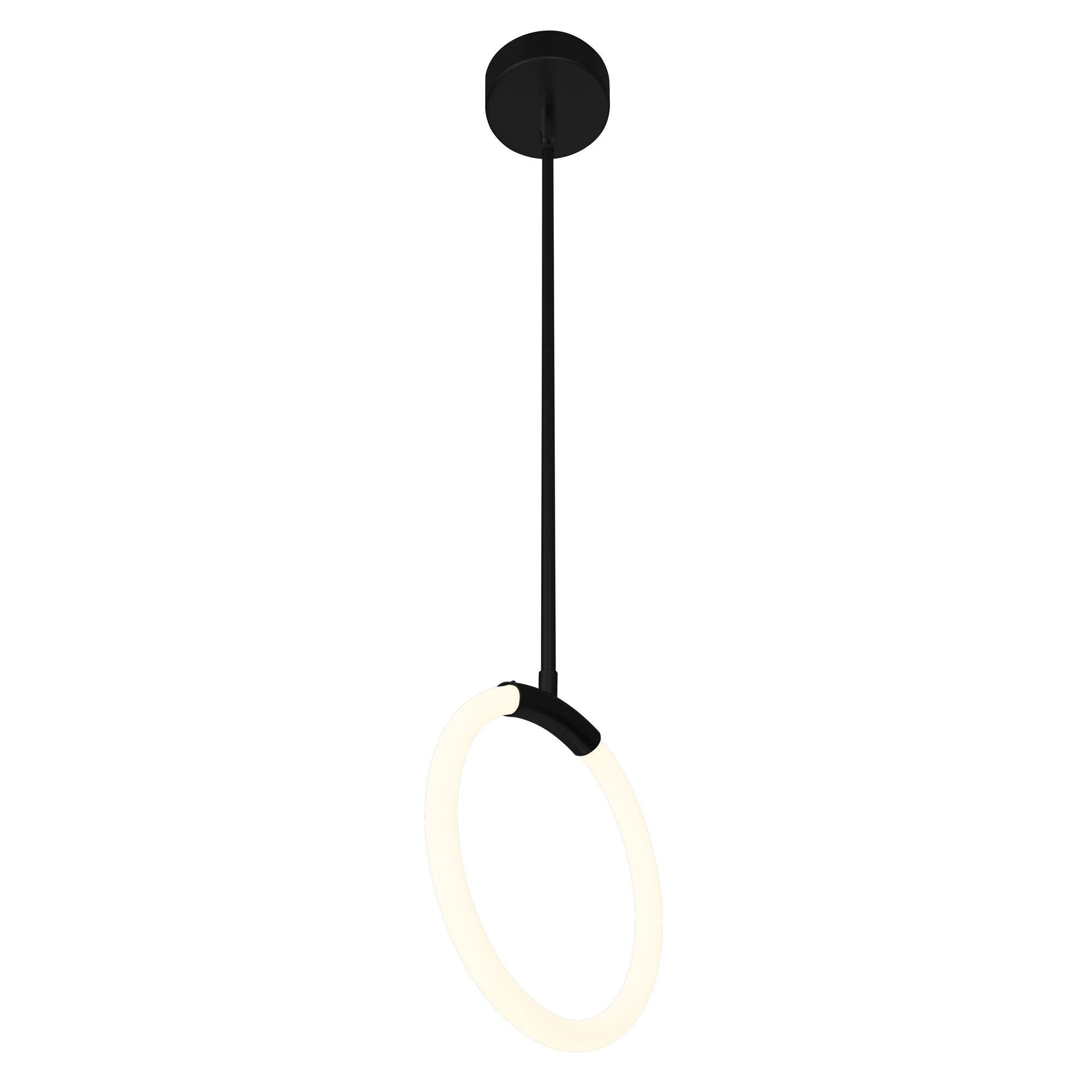 Image 2 Hoops 1 Light LED Pendant With Black Finish more views