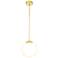 Hoops 1 Light LED Pendant With Satin Gold Finish