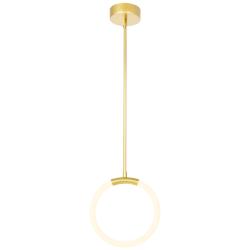 Hoops 1 Light LED Pendant With Satin Gold Finish