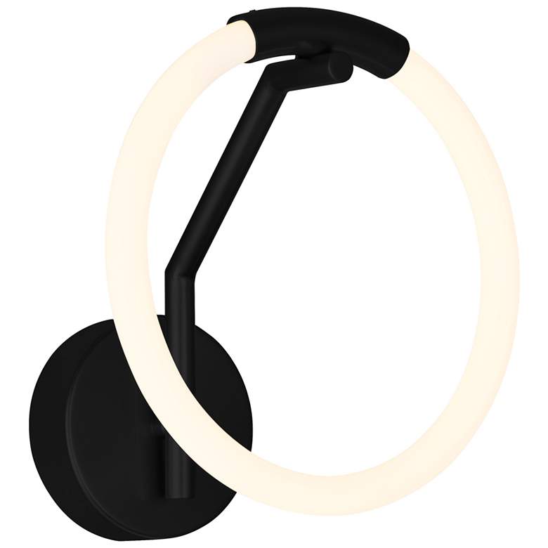 Image 1 Hoops 1 Light LED Wall Sconce With Black Finish