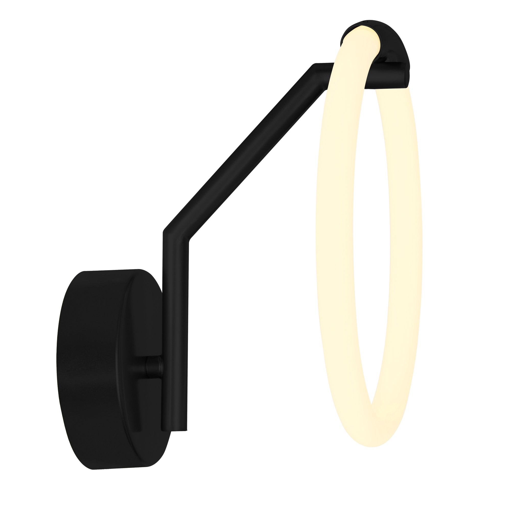 Image 2 Hoops 1 Light LED Wall Sconce With Black Finish more views
