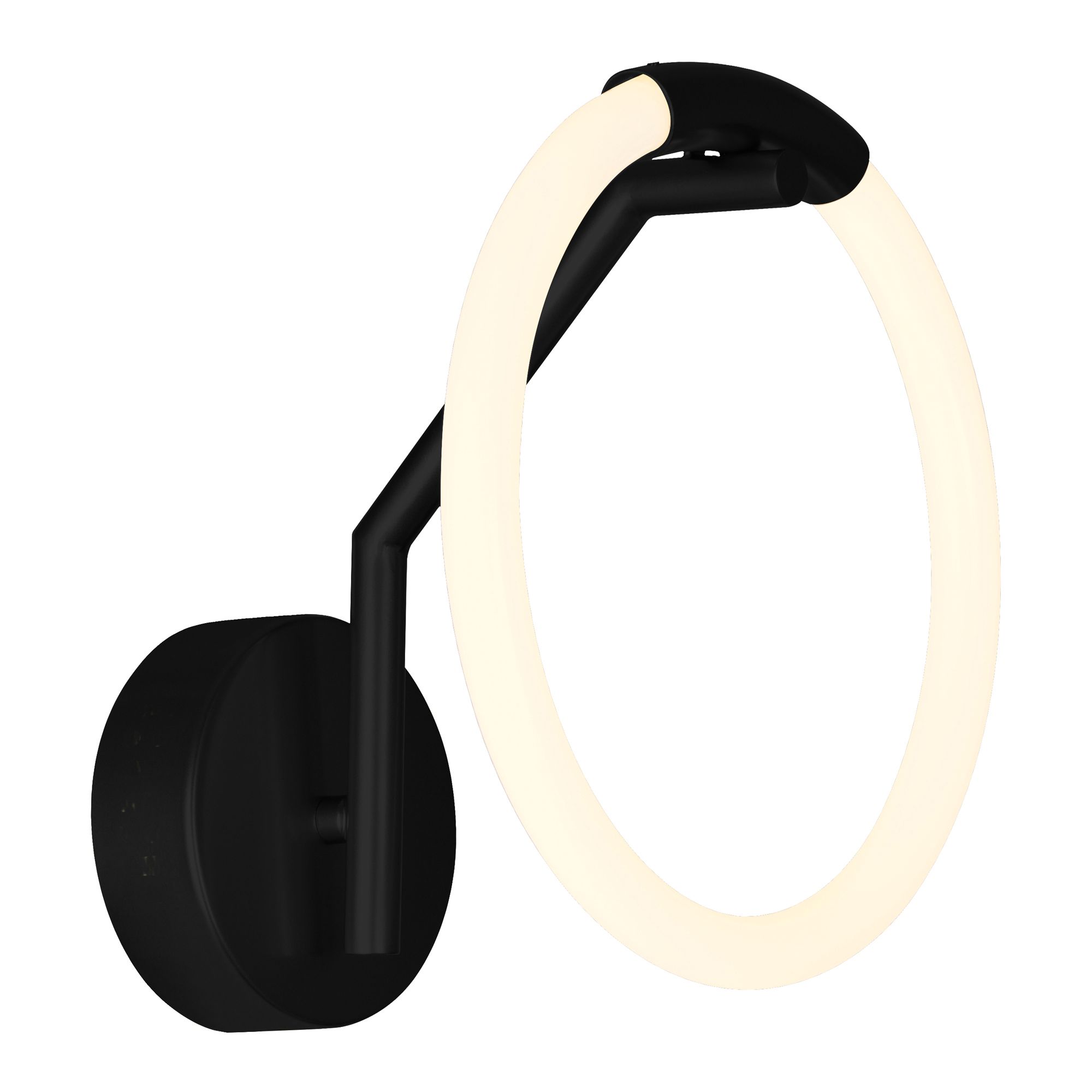 Image 3 Hoops 1 Light LED Wall Sconce With Black Finish more views