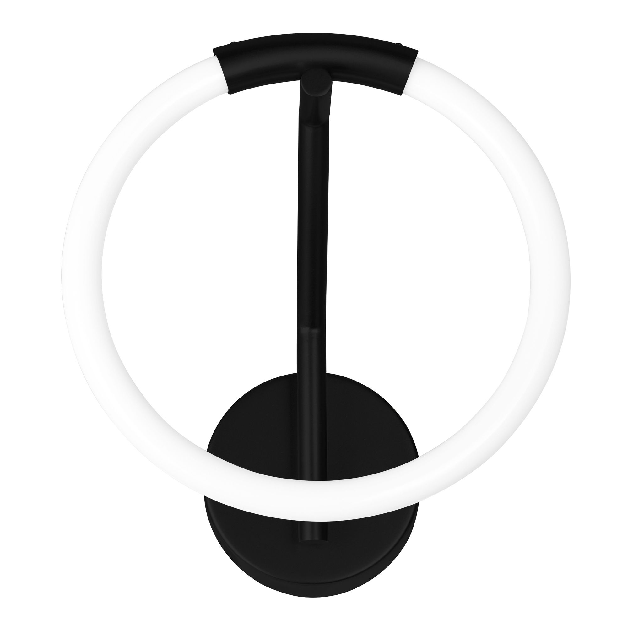 Image 5 Hoops 1 Light LED Wall Sconce With Black Finish more views