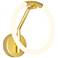 Hoops 1 Light LED Wall Sconce With Satin Gold Finish