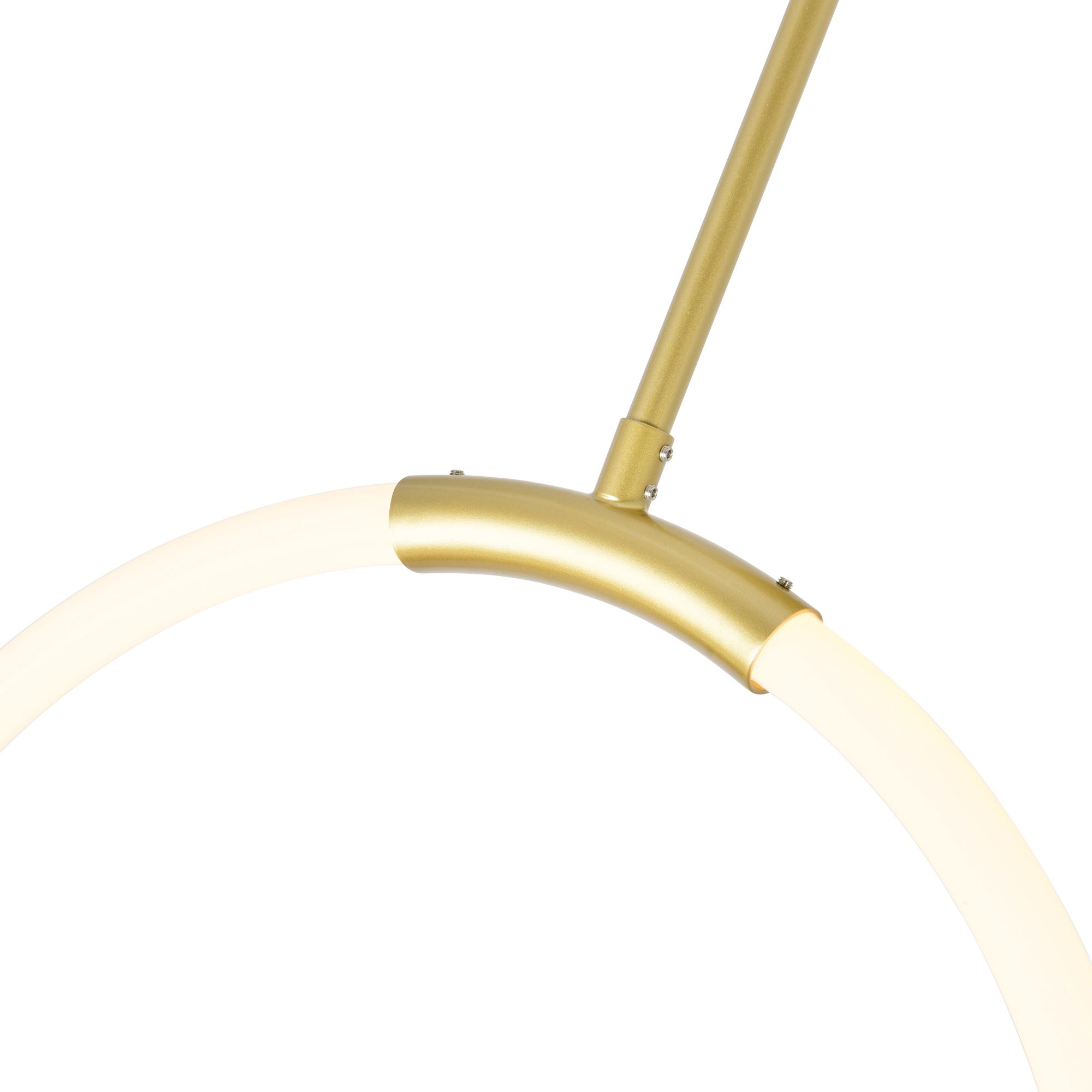 Image 4 Hoops 2 Light LED Chandelier With Satin Gold Finish more views