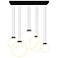 Hoops 5 Light LED Chandelier With Black Finish