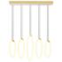 Hoops 5 Light LED Chandelier With Satin Gold Finish