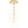 Hoops 6 Light LED Chandelier With Satin Gold Finish