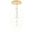 Hoops 6 Light LED Chandelier With Satin Gold Finish