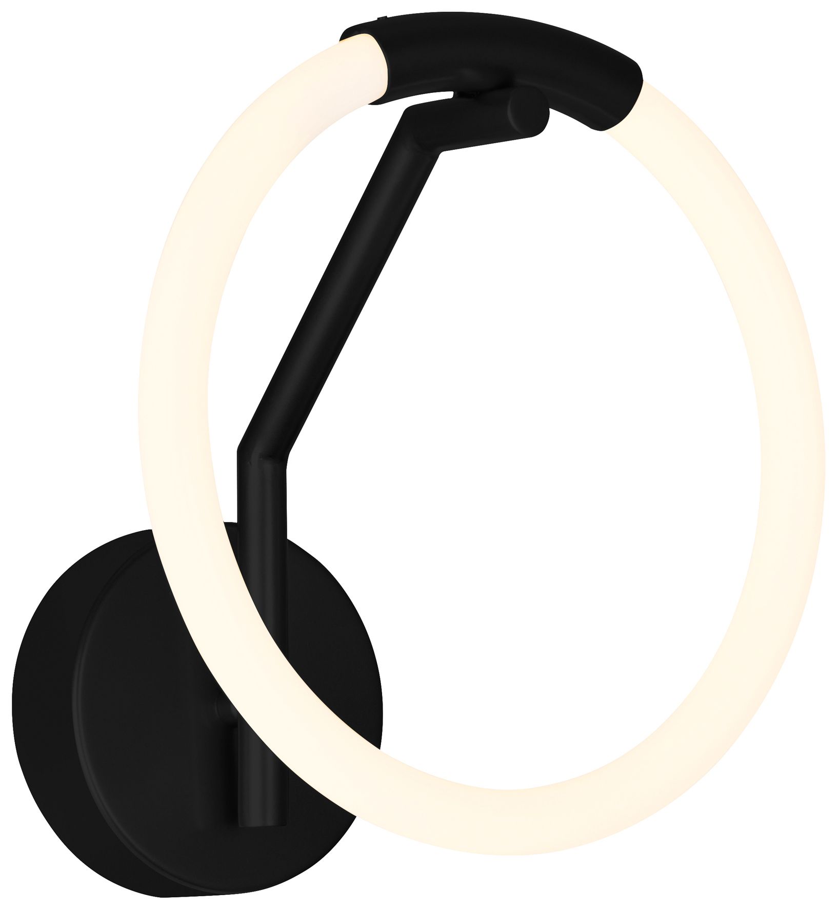 Hoops Integrated LED 10in Black Wall Sconce