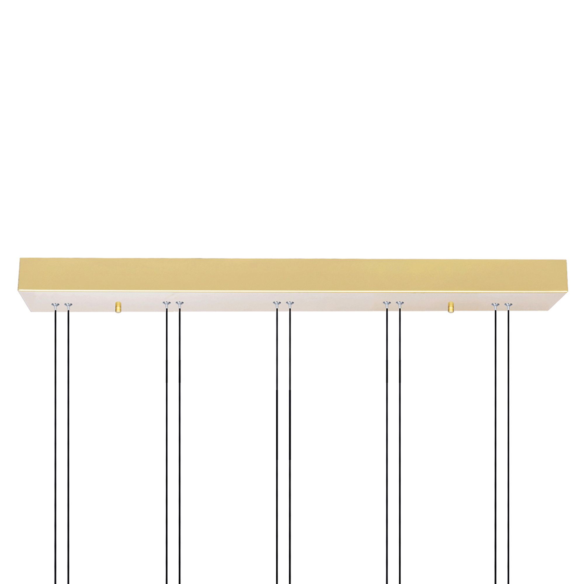Image 3 Hoops Integrated LED 23in 5 Ring Satin Gold Chandelier more views