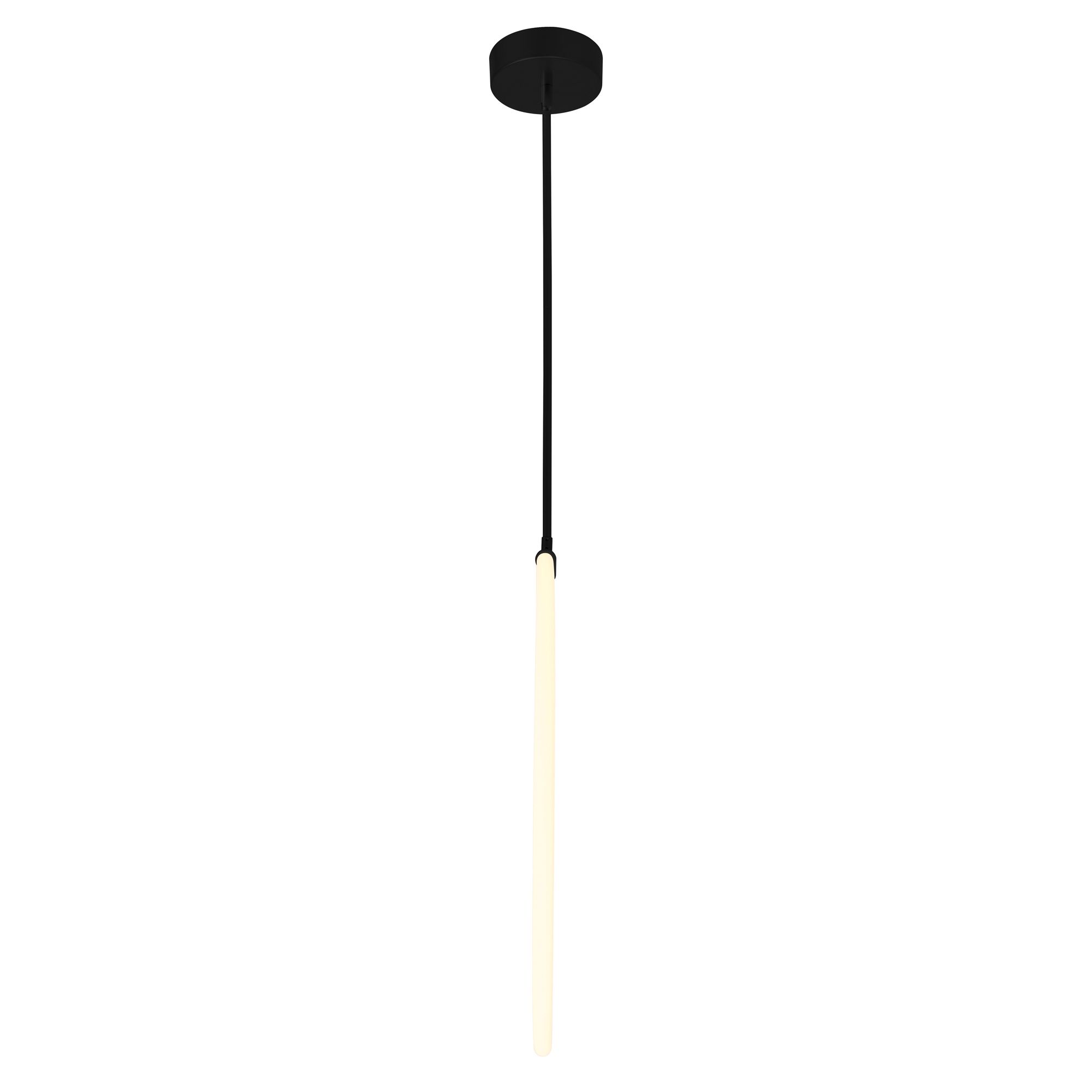 Image 3 Hoops Integrated LED 24in Black Chandelier more views
