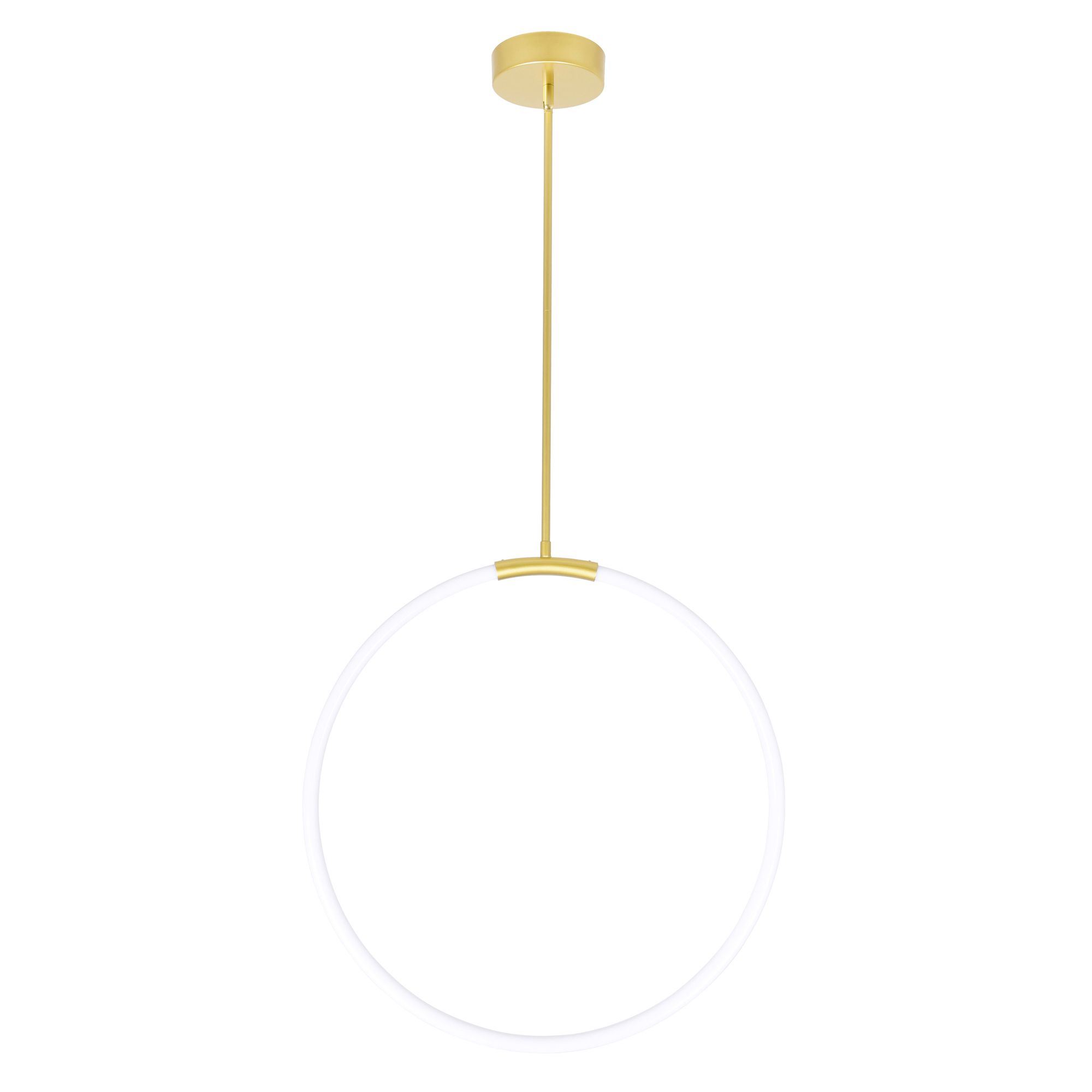 Image 6 Hoops Integrated LED 24in Satin Gold Chandelier more views