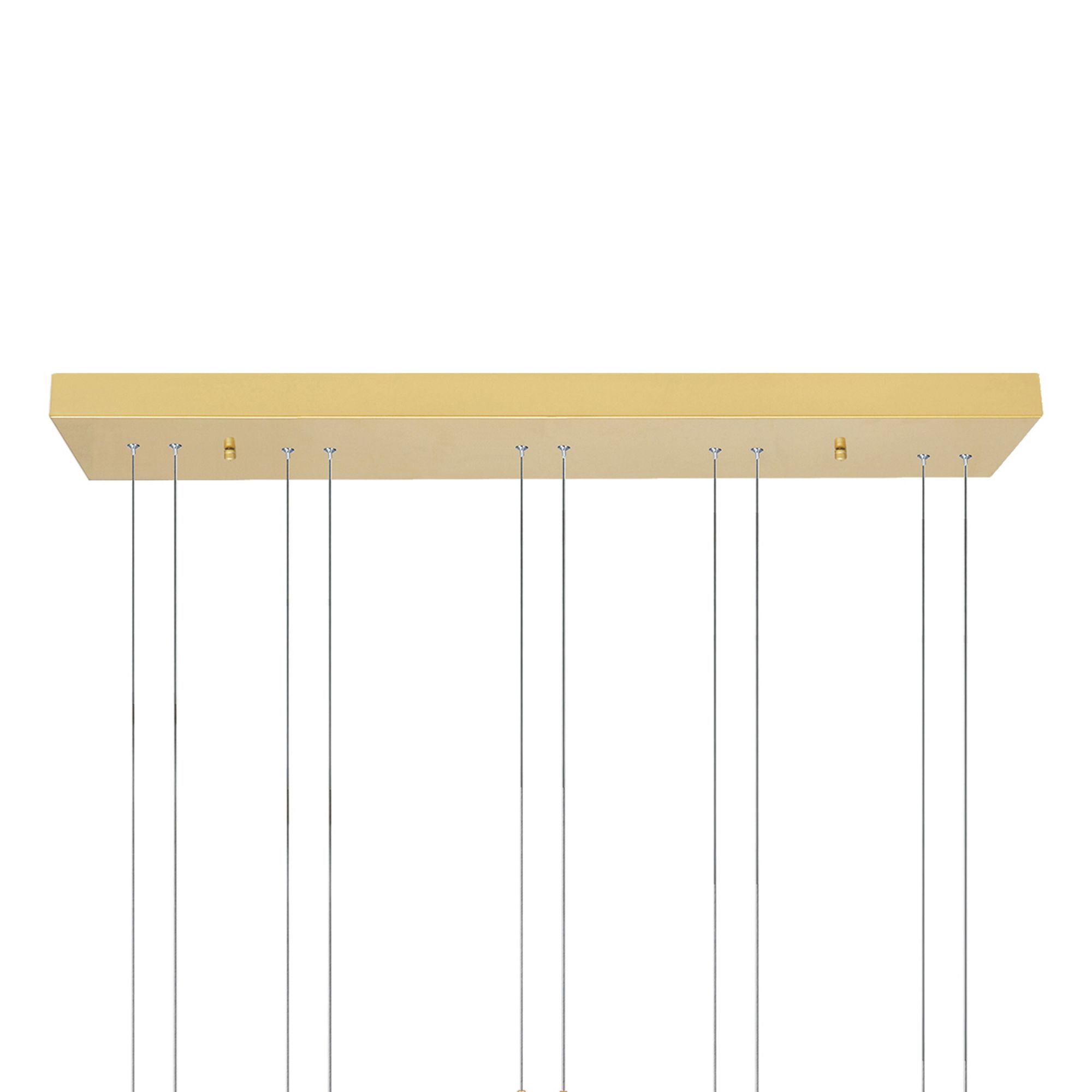 Image 4 Hoops Integrated LED 44in 5 Ring Satin Gold Chandelier more views