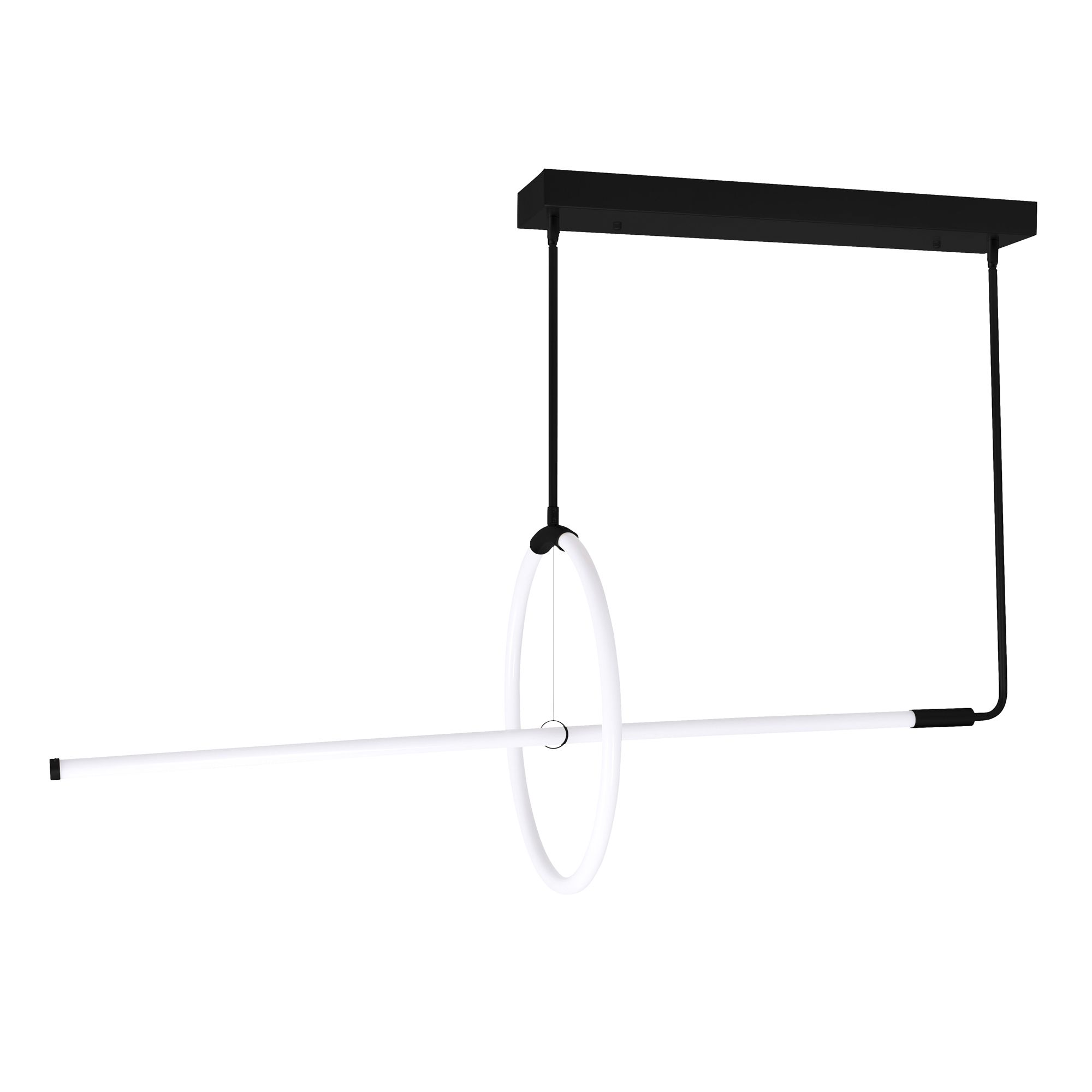 Image 6 Hoops Integrated LED Geometric Black Chandelier more views