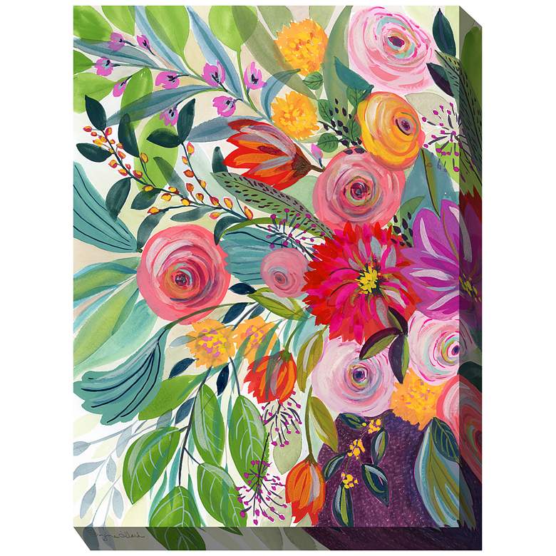 Image 1 Hope Blooms 40 inch High All-Weather Outdoor Canvas Wall Art