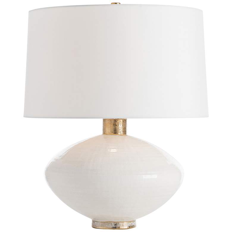 Image 1 Hope Glossy Glossy Ivory Porcelain Accent Table Lamp