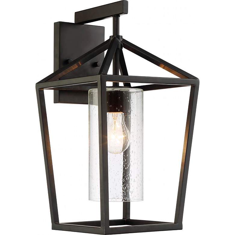 Image 3 Hopewell; 1 Light; Large Lantern; Matte Black Finish w Clear Seeded Glass more views