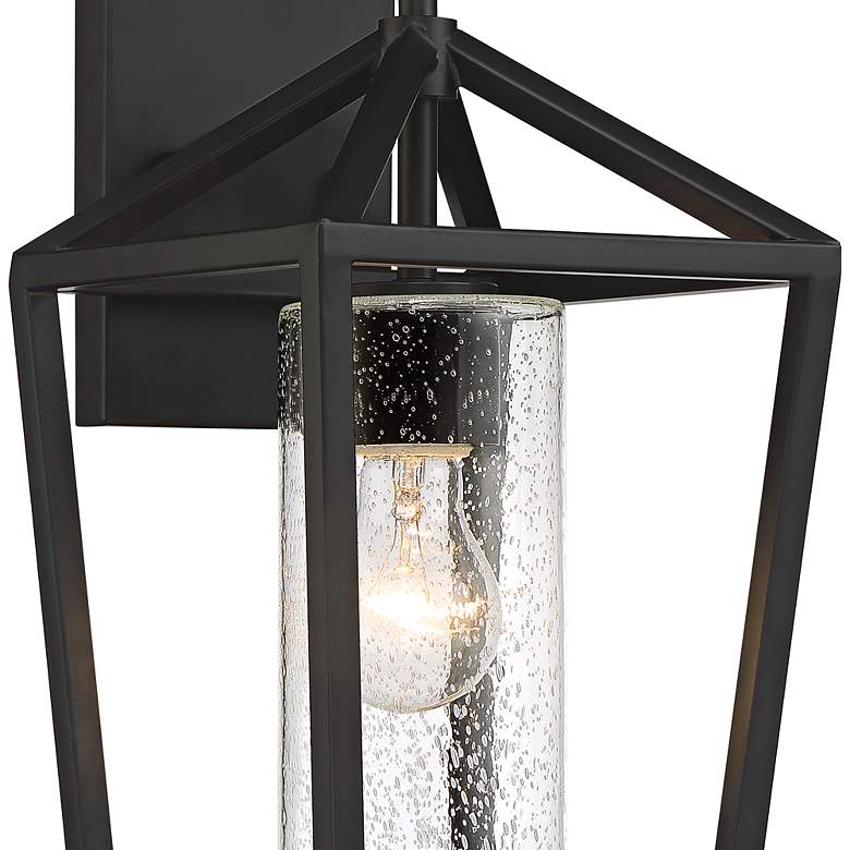 Image 2 Hopewell; 1 Light; Medium Lantern; Matte Black Finish w Clear Seeded Glass more views