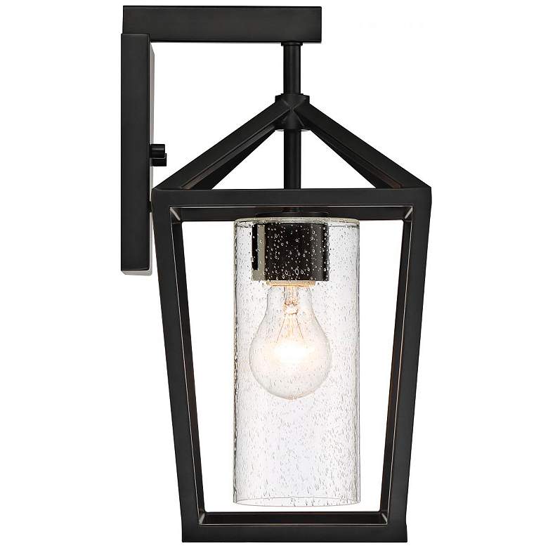 Image 4 Hopewell; 1 Light; Medium Lantern; Matte Black Finish w Clear Seeded Glass more views