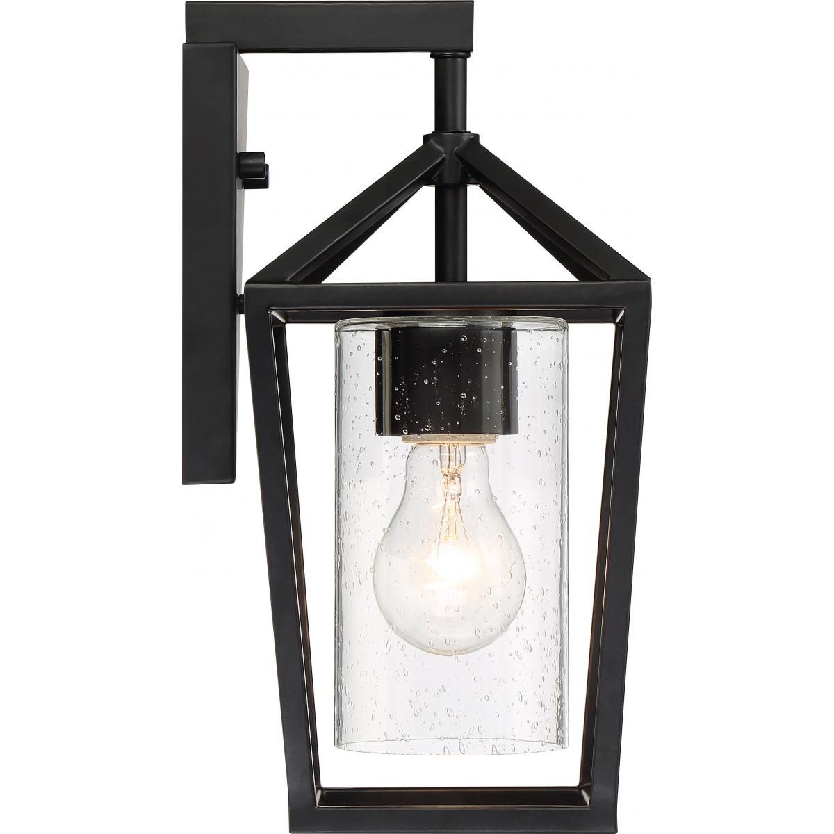 Image 3 Hopewell; 1 Light; Small Lantern; Matte Black Finish w Clear Seeded Glass more views