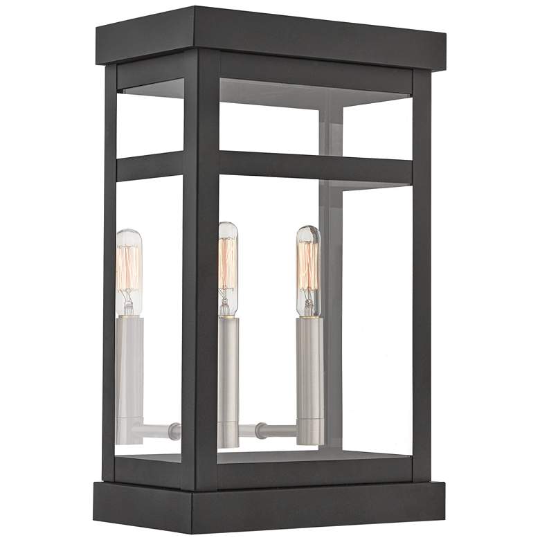 Image 1 Hopewell 15" High Black 2-Light Outdoor Wall Light