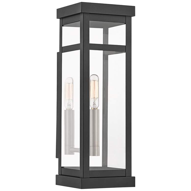 Image 1 Hopewell 15 inch High Black Outdoor Wall Light