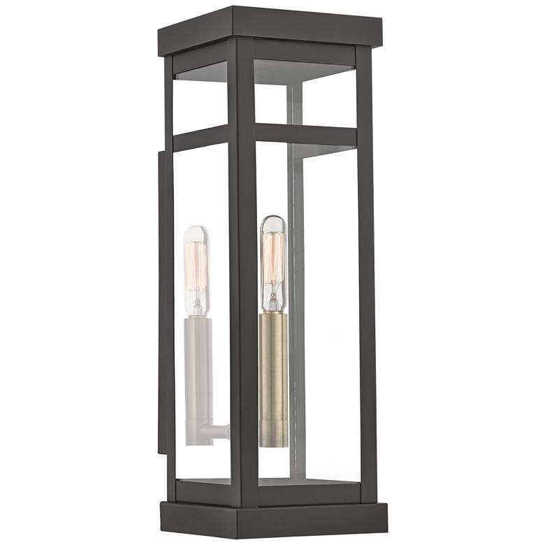 Image 1 Hopewell 15" High Bronze Outdoor Wall Light