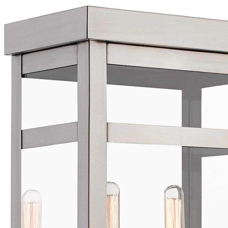 Image 2 Hopewell 15" High Brushed Nickel 2-Light Outdoor Wall Light more views