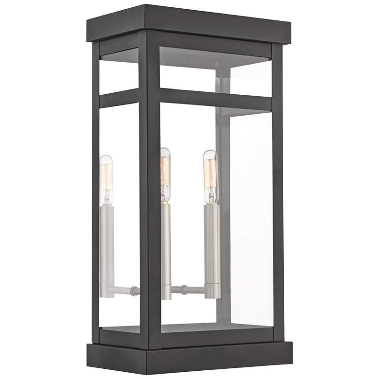 Image 1 Hopewell 18 inch High Black 2-Light Outdoor Wall Light