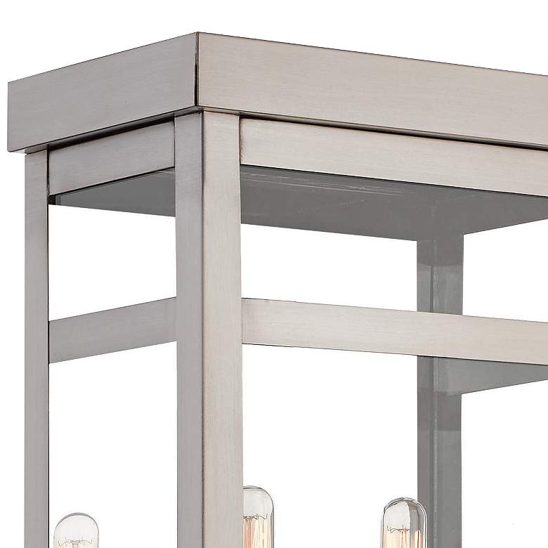 Image 2 Hopewell 18" High Brushed Nickel 2-Light Outdoor Wall Light more views