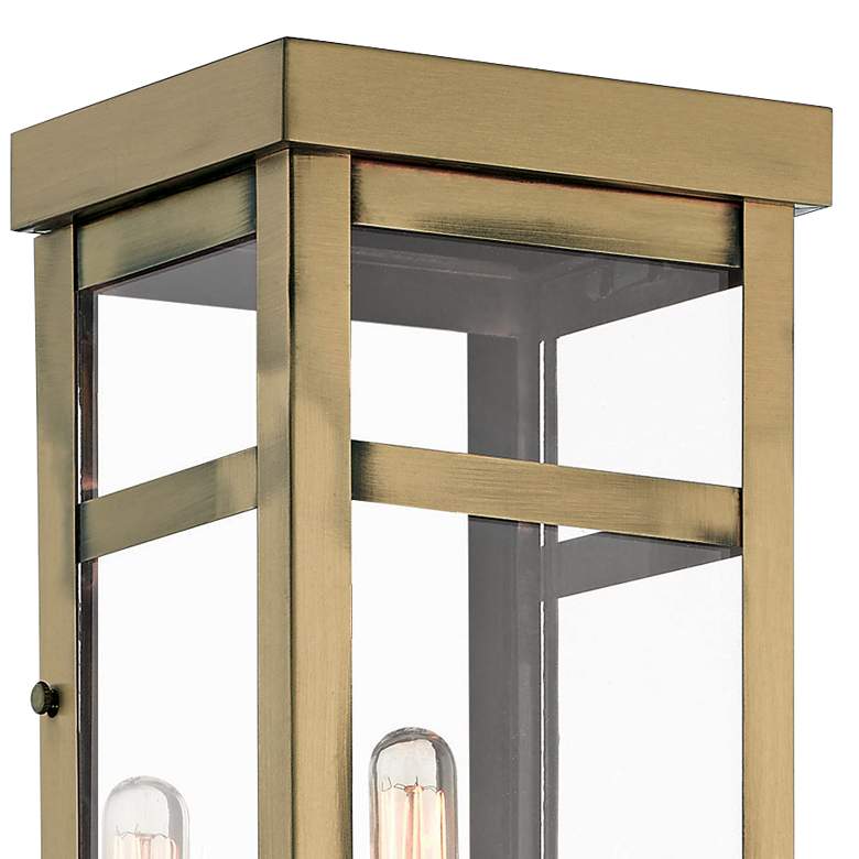 Image 2 Hopewell 22" High Antique Brass Outdoor Wall Light more views