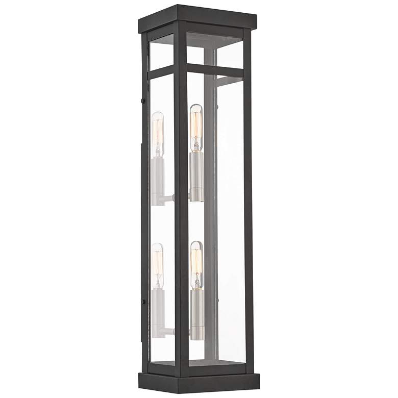 Image 1 Hopewell 22 inch High Black 2-Light Outdoor Wall Light