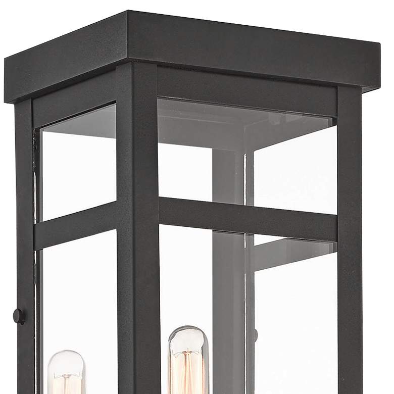 Image 2 Hopewell 22 inch High Black 2-Light Outdoor Wall Light more views